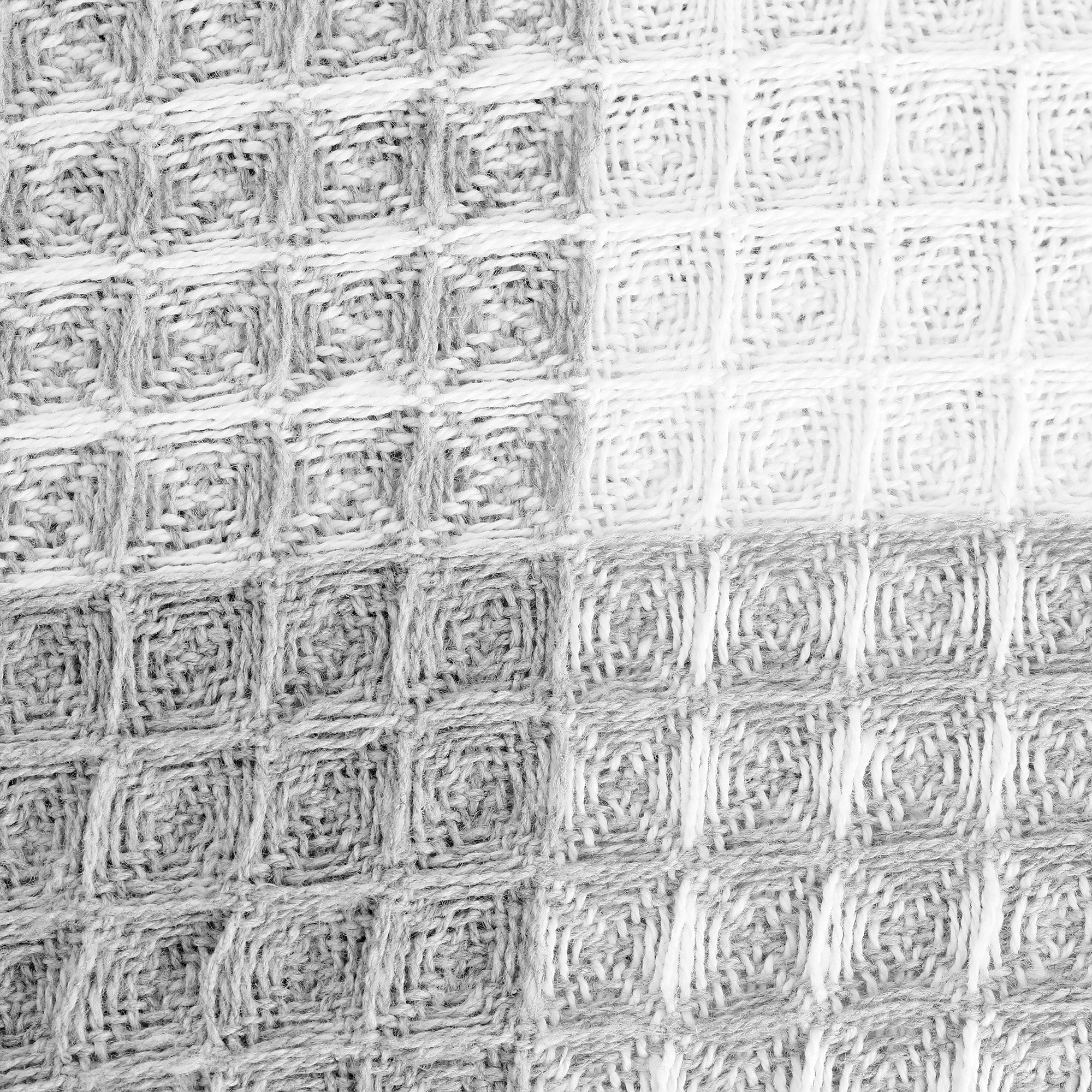 Плед вафельный Homelines textiles check 180x200cm grey, цвет серый - фото 2