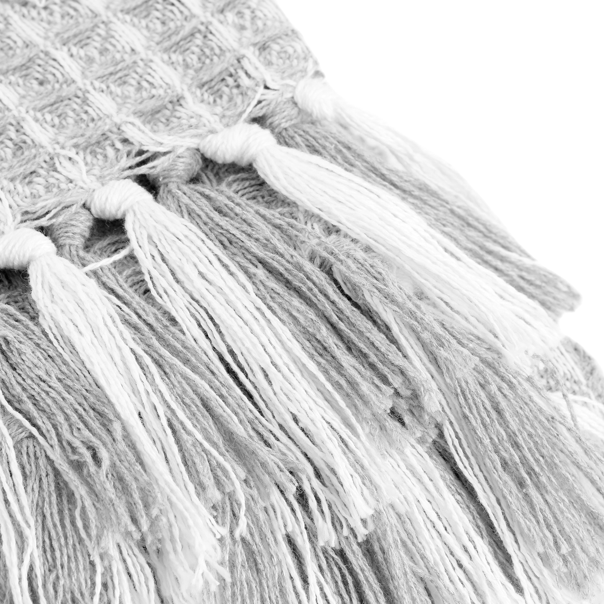 Плед вафельный Homelines textiles check 180x200cm grey, цвет серый - фото 3