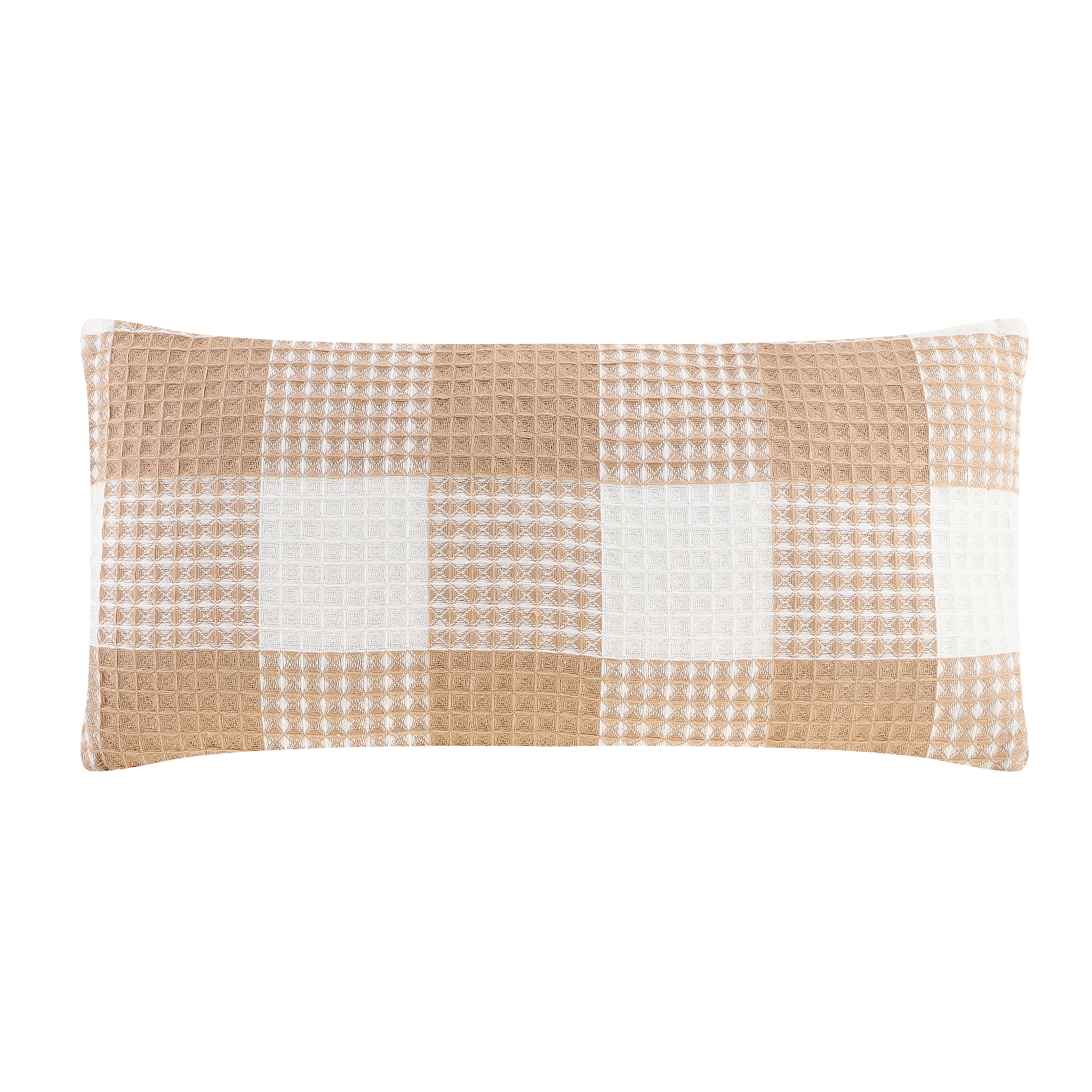 Подушка вафельная Homelines textiles check 30х60см brown, цвет коричневый - фото 1