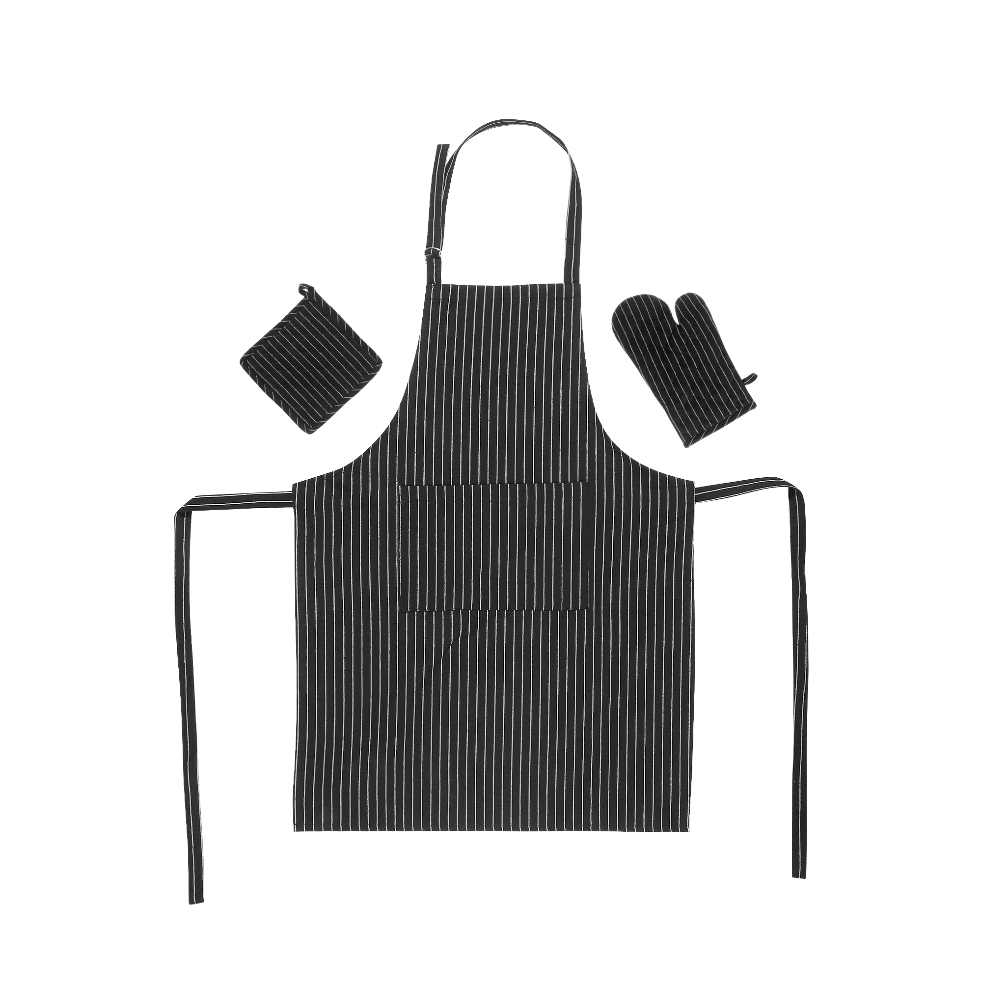 Набор кухонный Homelines textiles фартук/прихватка/рукавица black