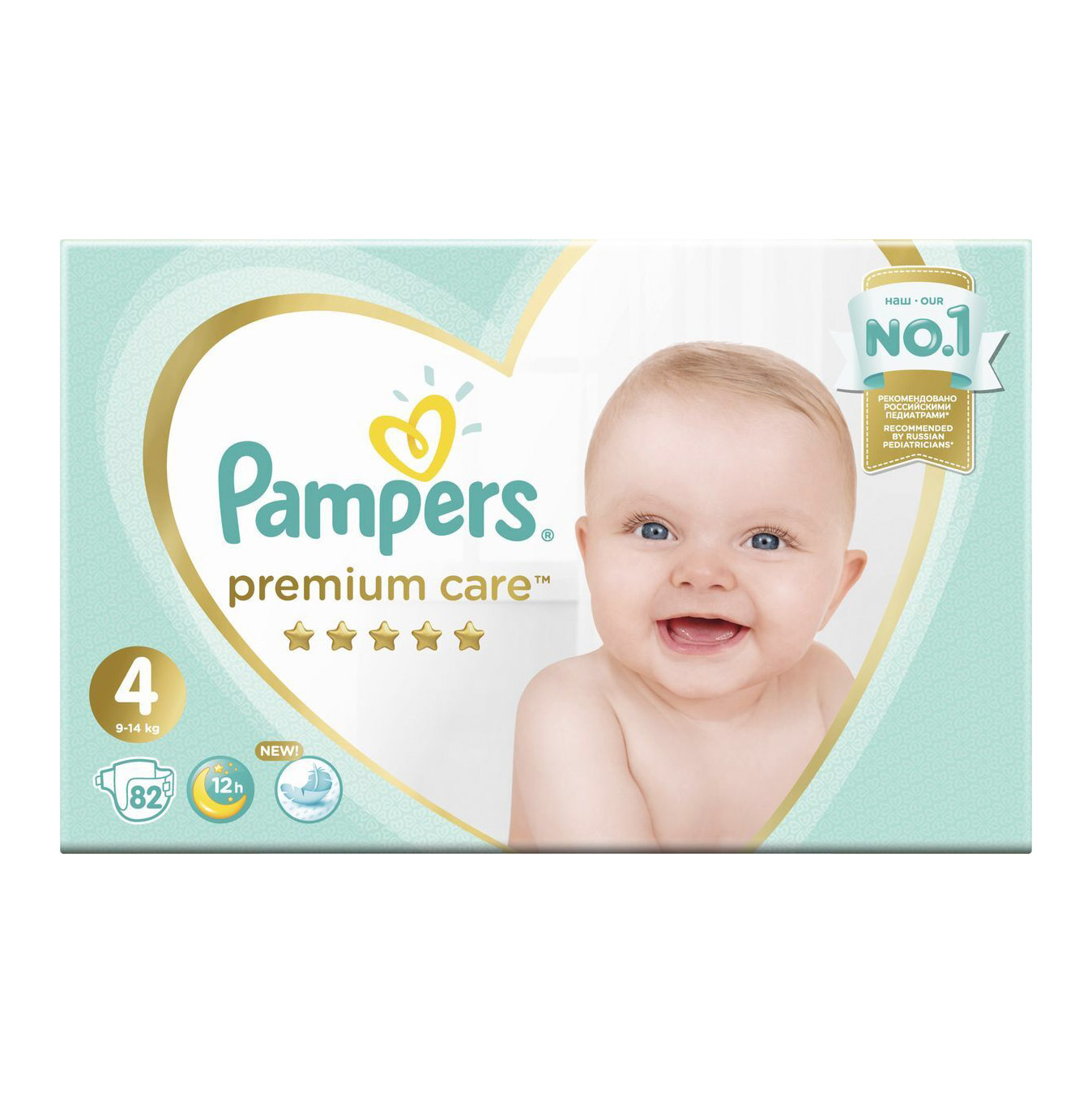 фото Подгузники pampers premium care 9-14 кг 82 шт