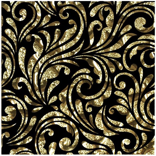 фото Вставка напольная роскошная мозаика версаль золото 8х8 см