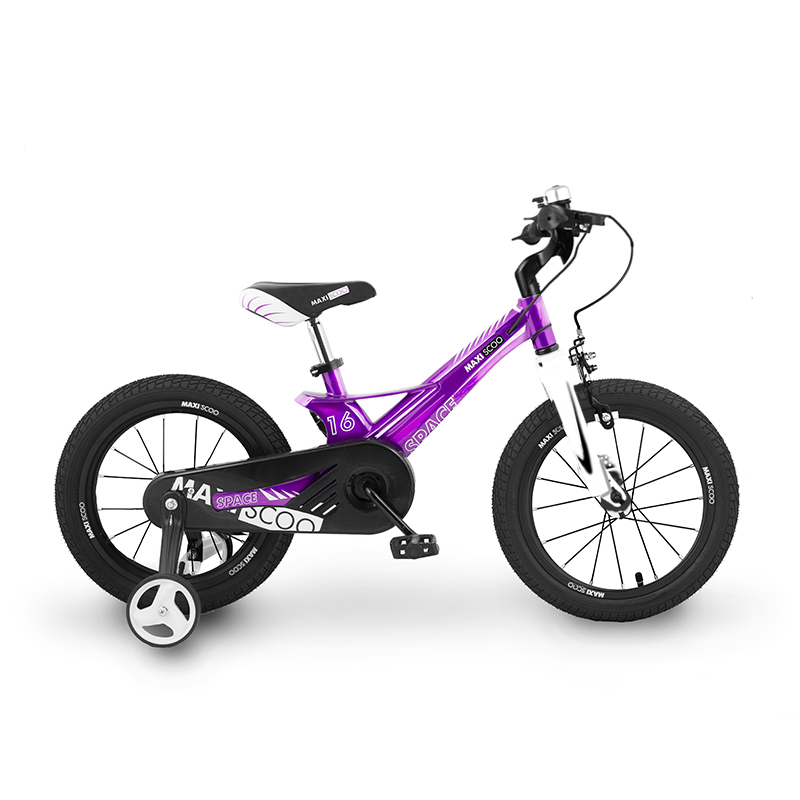 фото Велосипед двухколесный детский maxiscoo space, стандарт, 16", фиолетовый