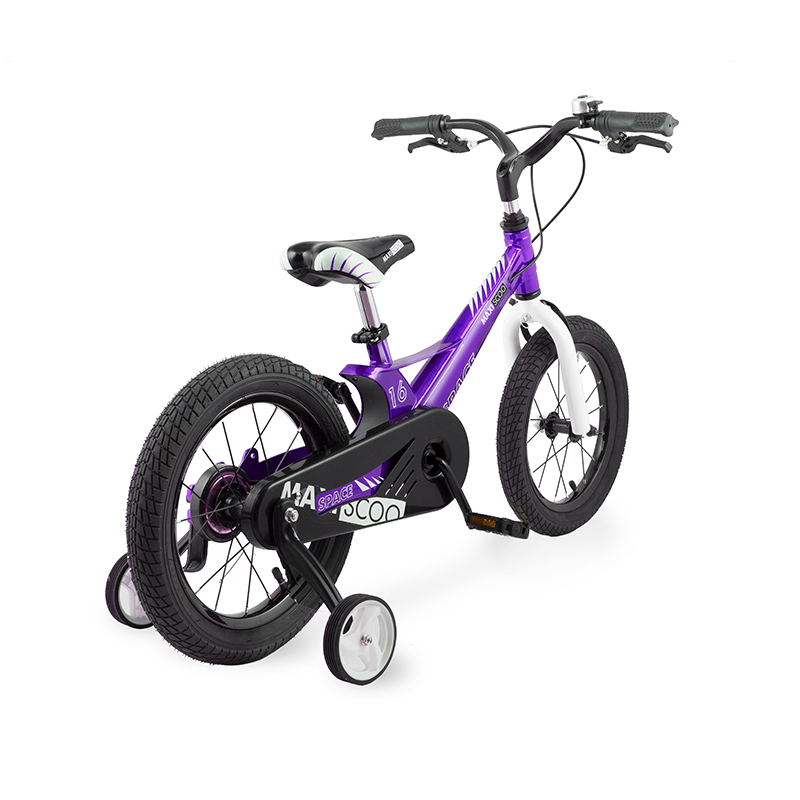 фото Велосипед двухколесный детский maxiscoo space, стандарт, 16", фиолетовый