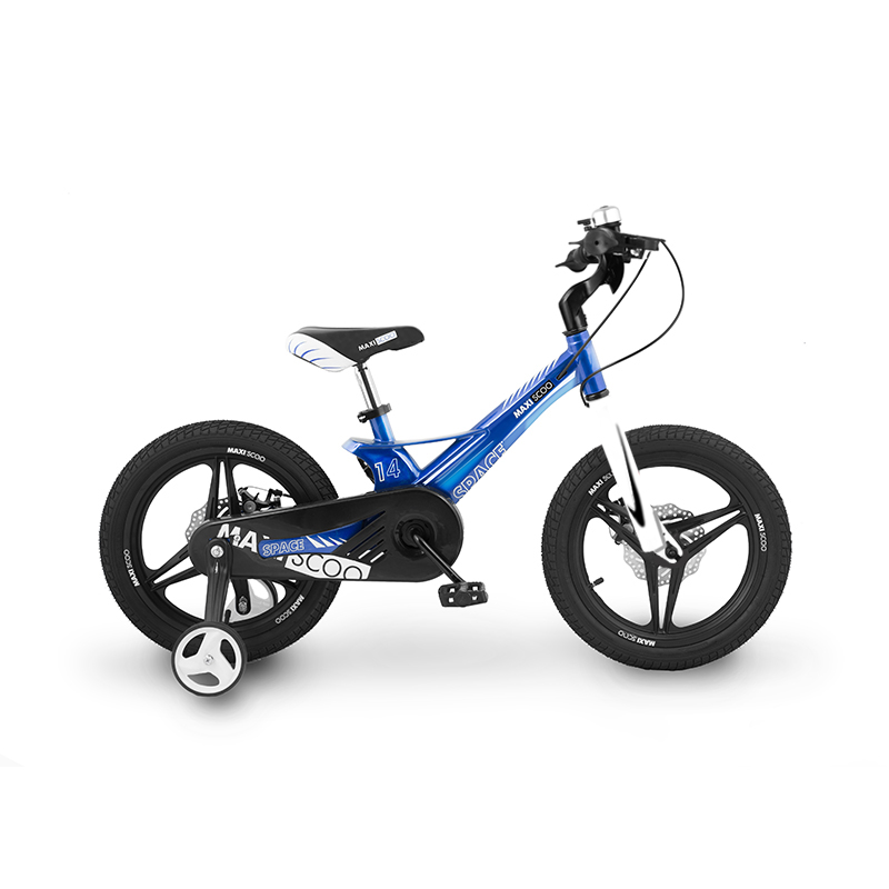 фото Велосипед двухколесный детский maxiscoo space, делюкс, 14", голубой перламутр