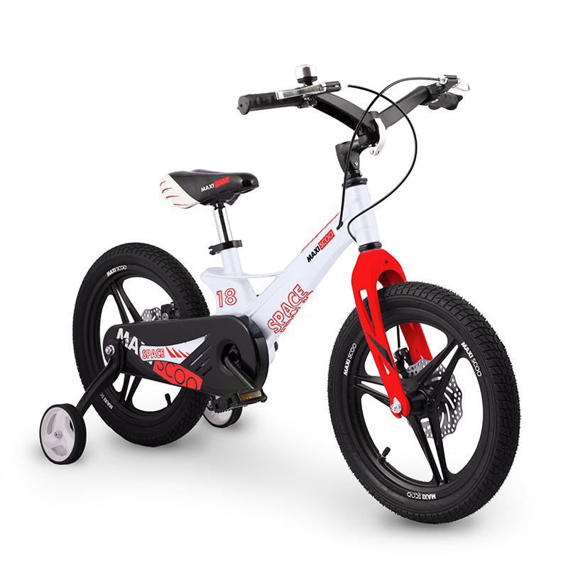 фото Велосипед двухколесный детский maxiscoo space, делюкс, 18", белый матовый