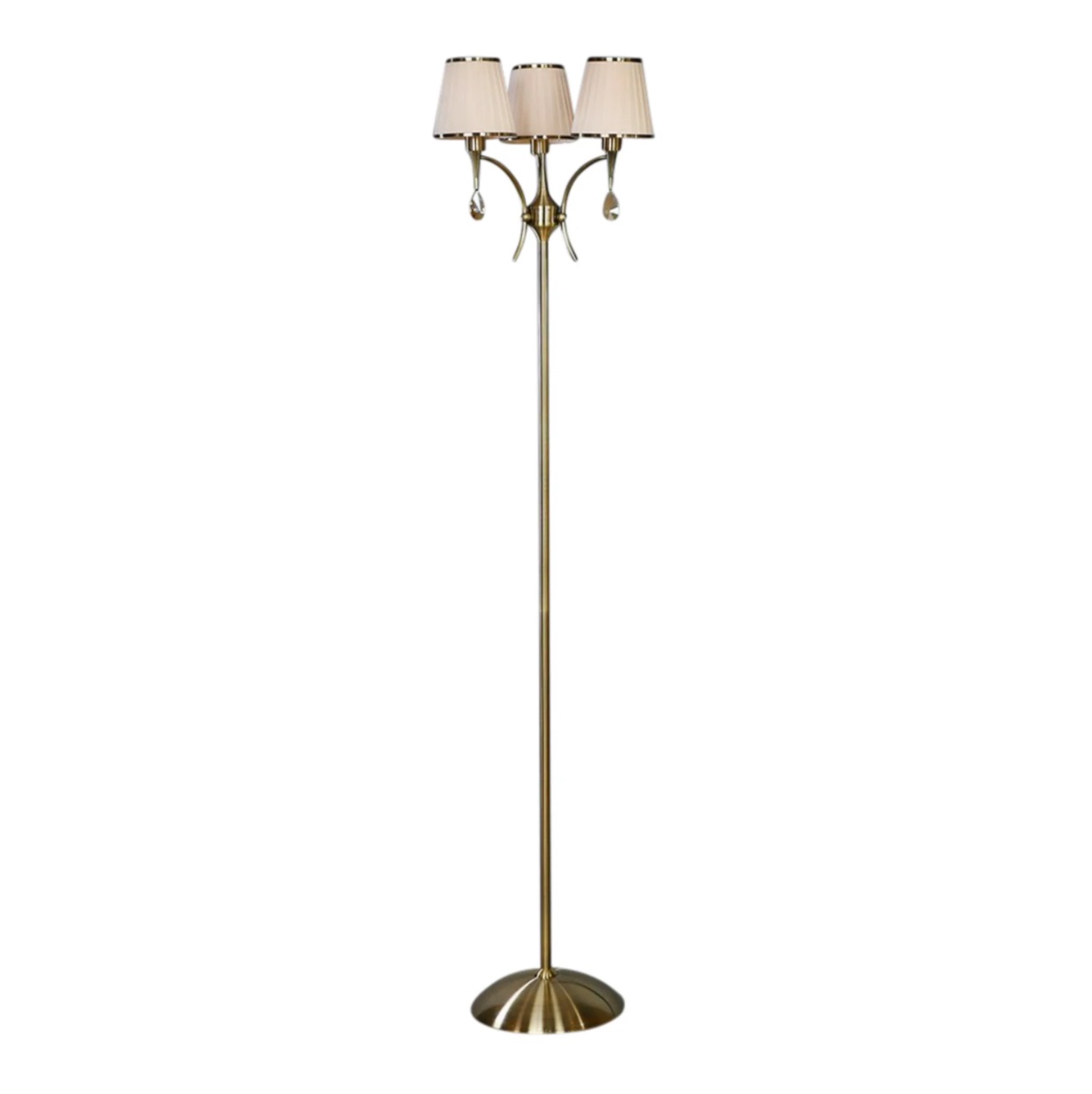 фото Торшер brizzi ma 01625f/003 bronze cream