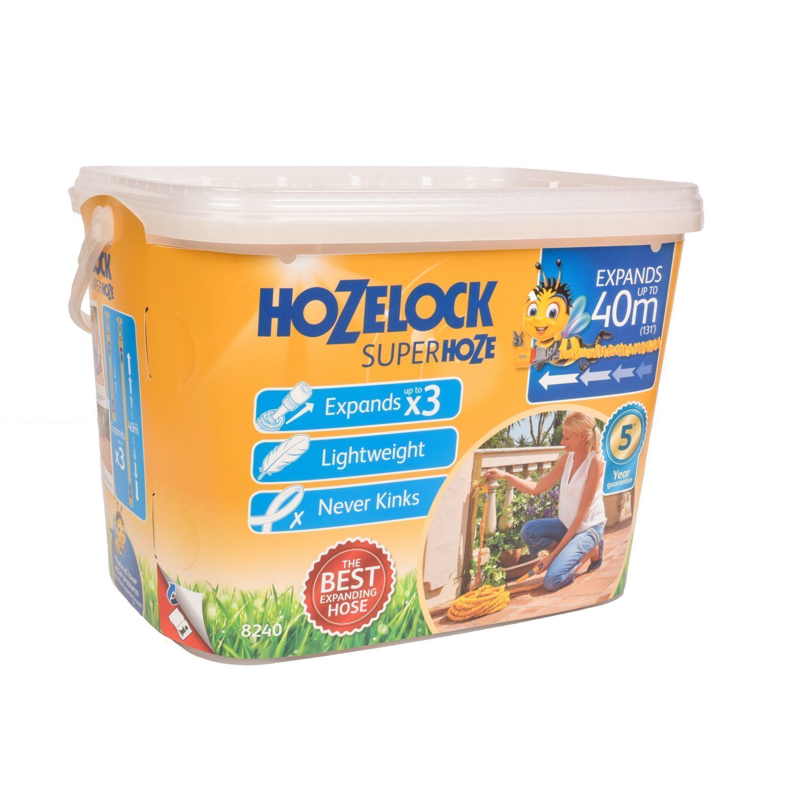 Шланг для полива HoZelock 8240 растягивающийся 40 м с коннекторами и наконечником для шланга - фото 2
