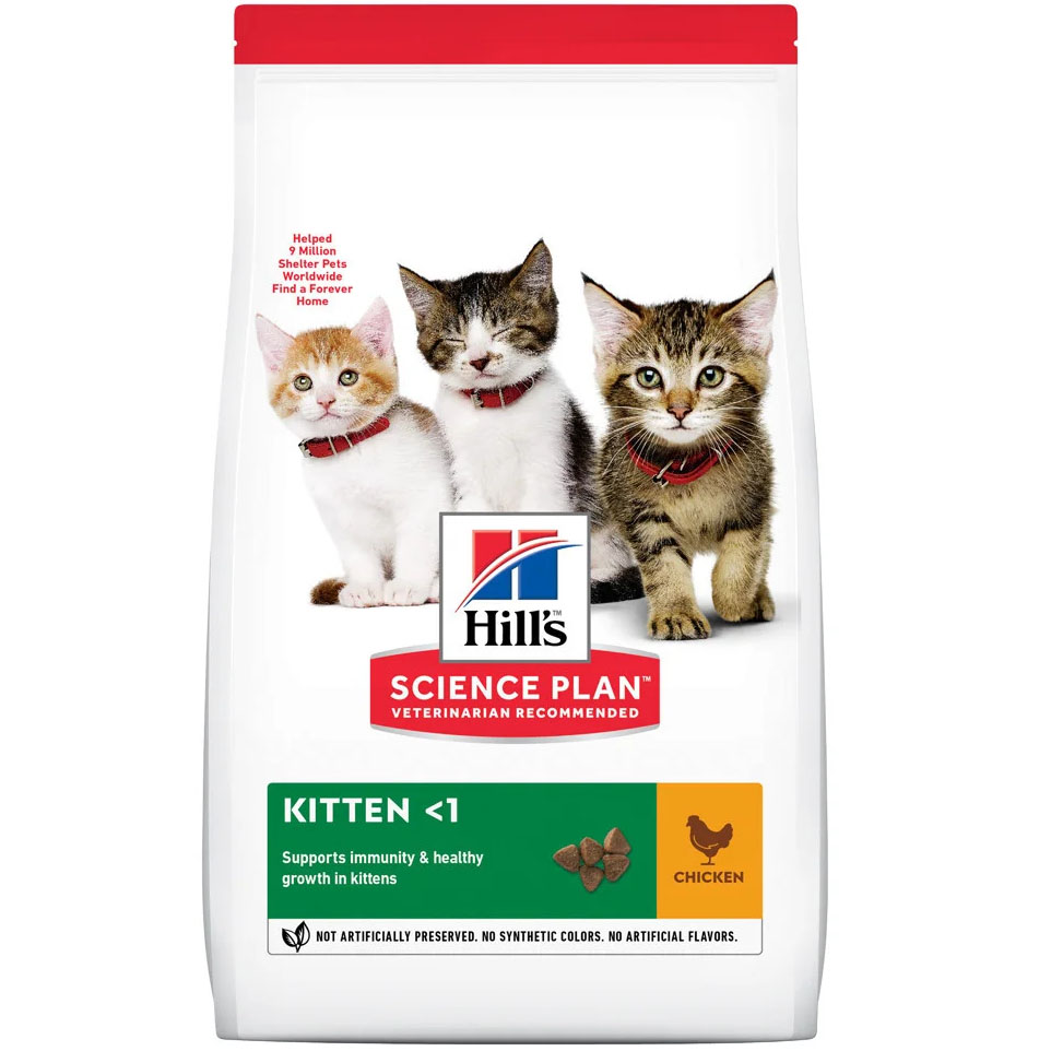 фото Корм для котят hill's science plan kitten для котят, курица 1,5 кг hill`s