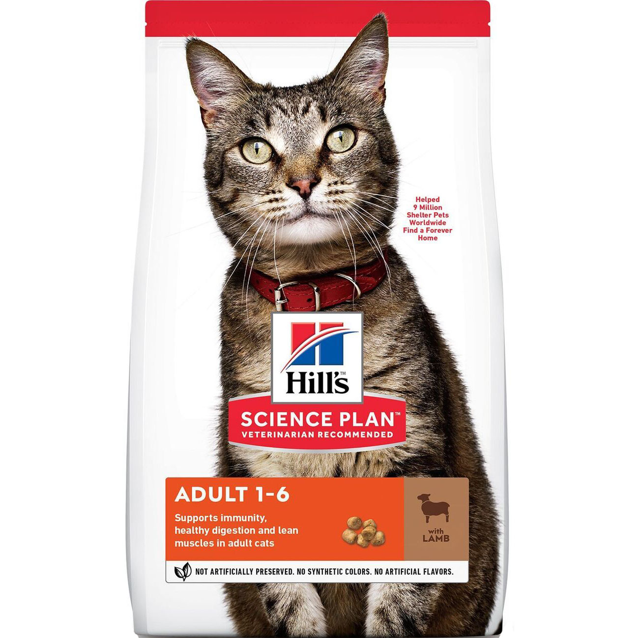фото Корм для кошек hill's science plan adult 1-6 для взрослых кошек с ягненком 300 г hill`s