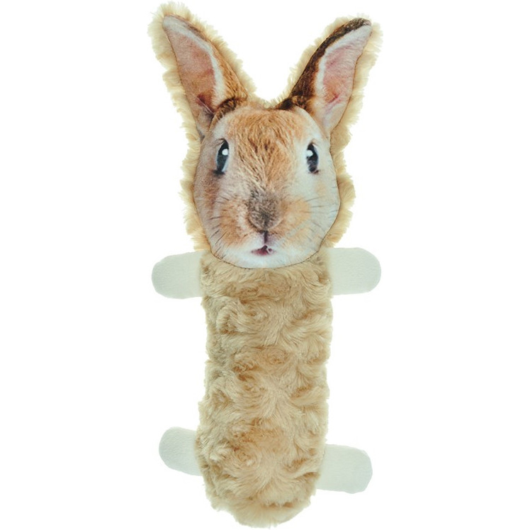 Игрушка для собак CHOMPER FurRealz Кролик с пищалкой 34 см, цвет коричневый, размер для всех пород