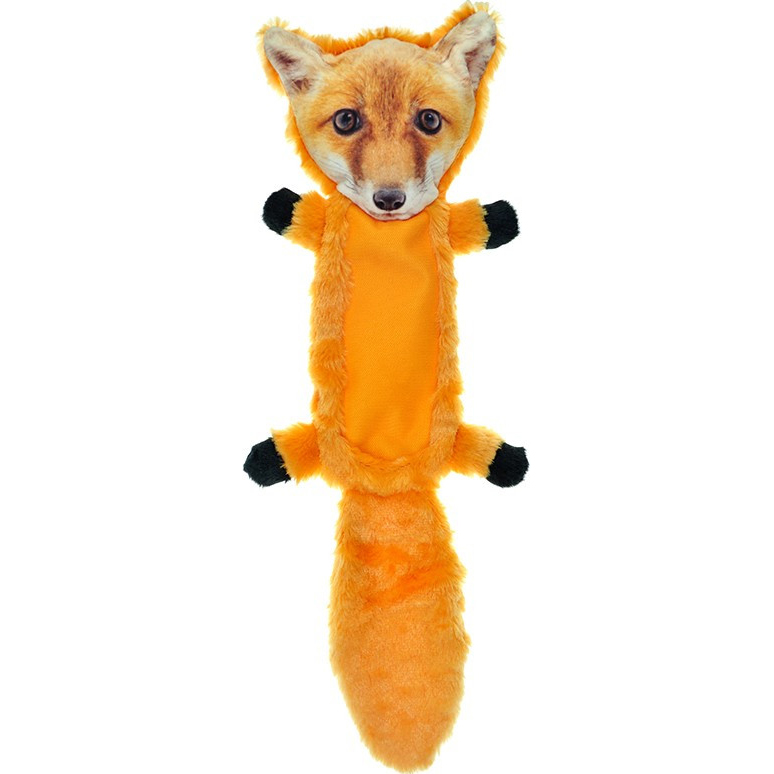 Игрушка для собак CHOMPER FurRealz Лиса плоская с шуршащим хвостом и пищалкой 49 см, цвет оранжевый, размер для всех пород