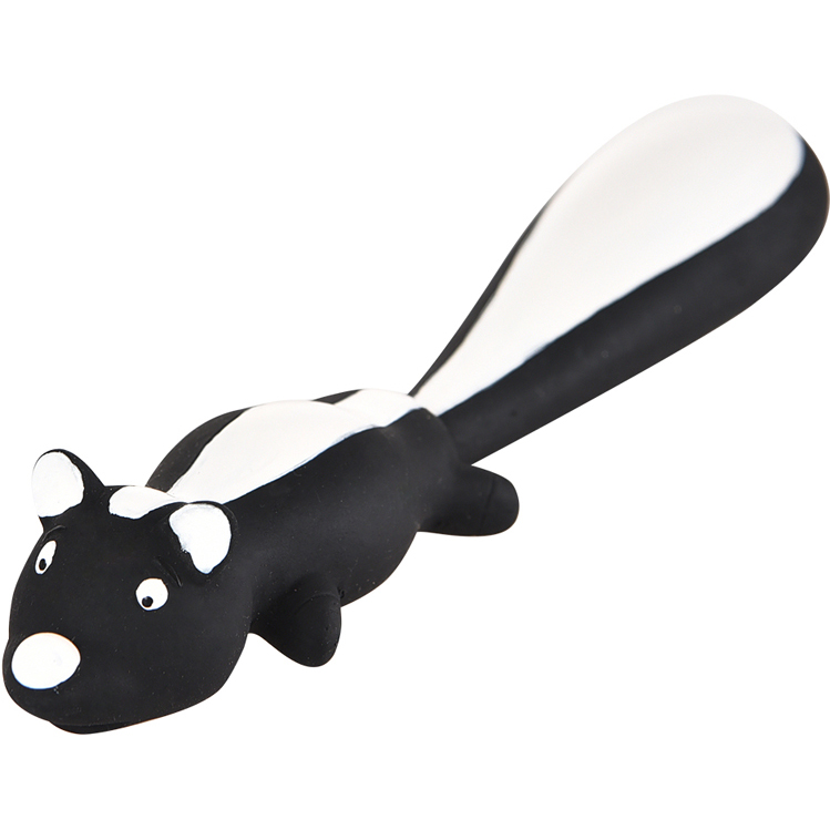 Игрушка для собак Foxie Скунс с пищалкой 25 см, цвет белый, размер для всех пород