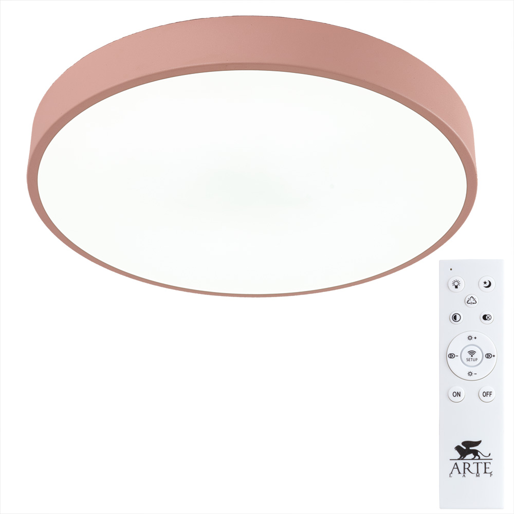 Светильник потолочный a2661pl-1pk Artelamp A2661PL-1PK, цвет розовый - фото 1