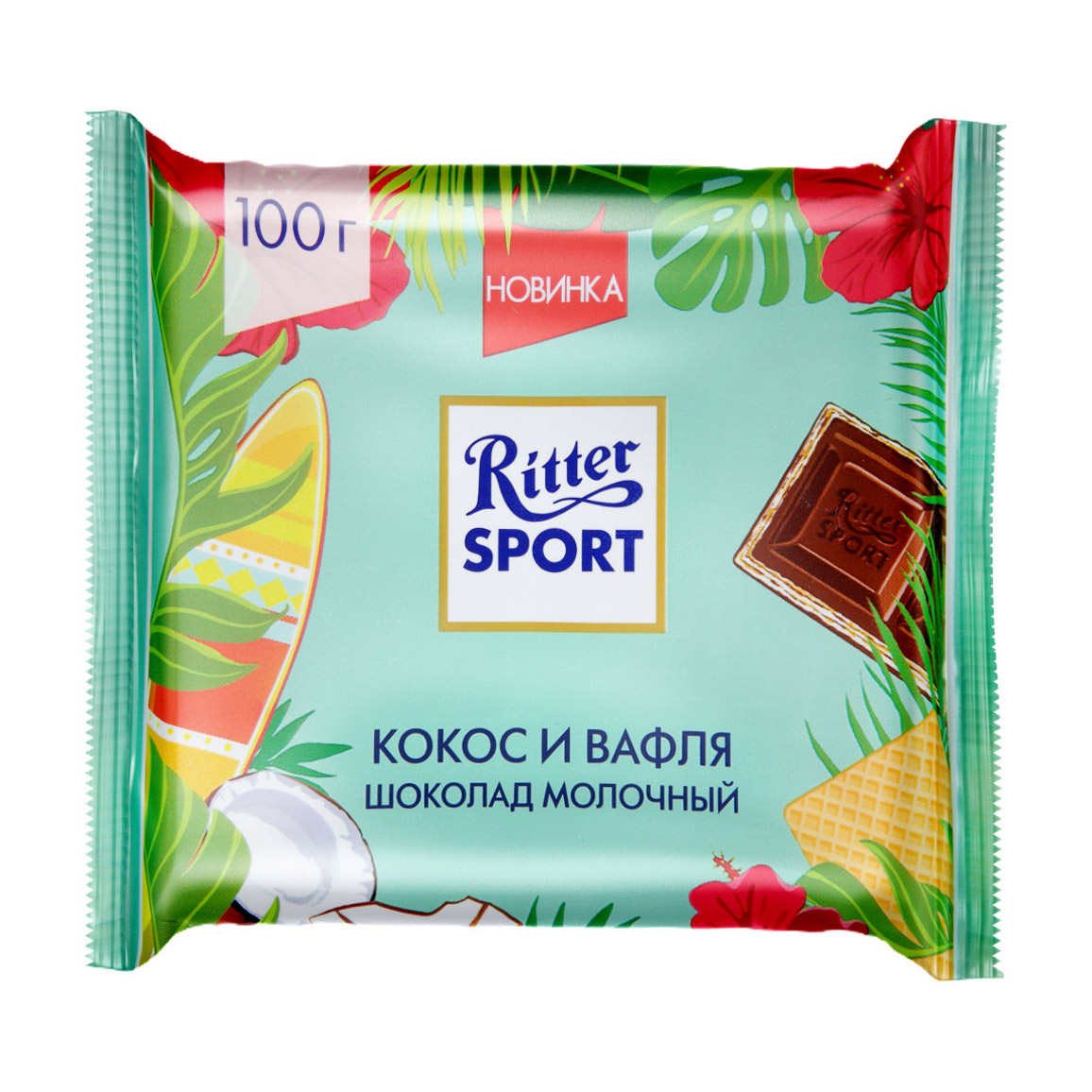 фото Шоколад молочный ritter sport кокос и вафля 100 г