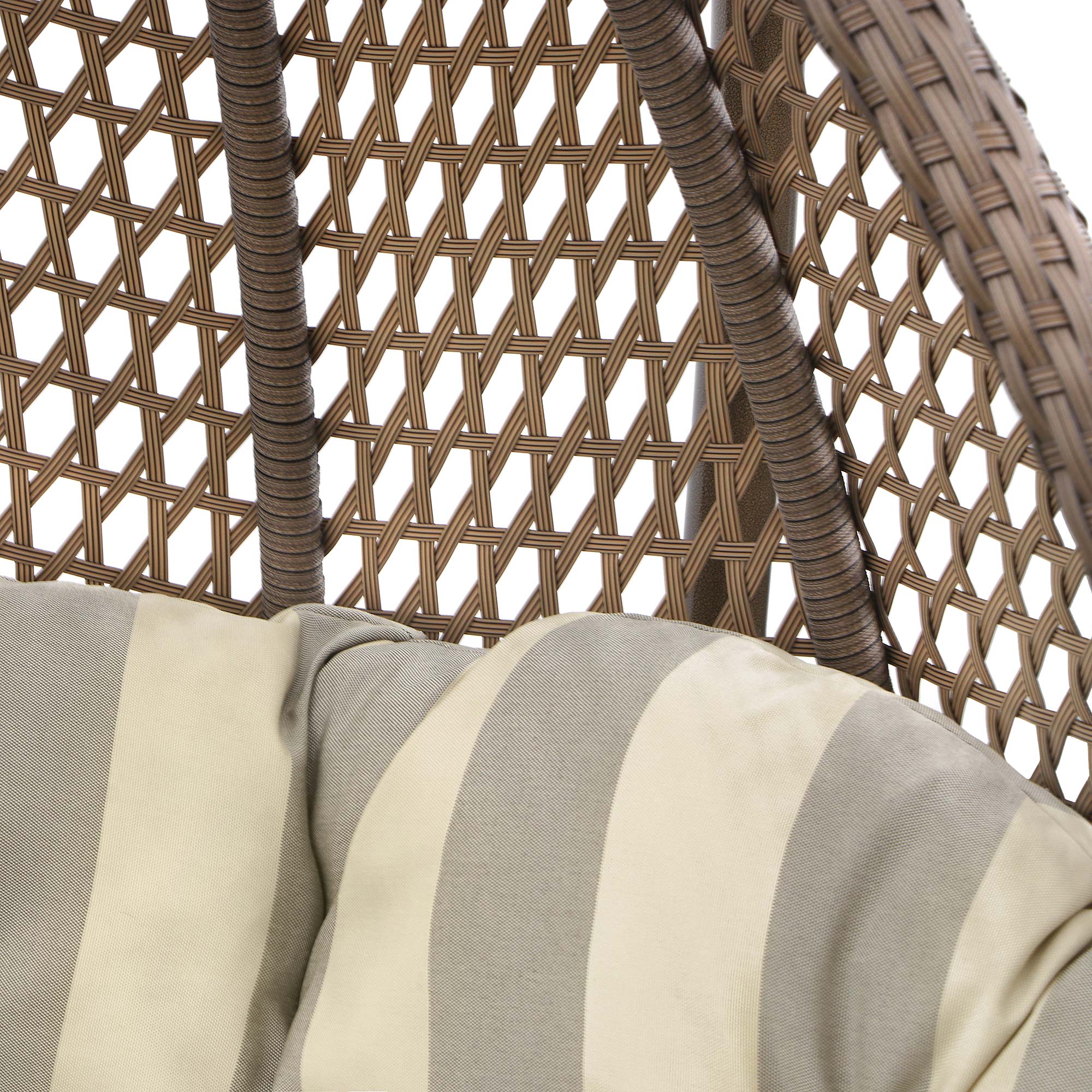 Кресло подвесное со стойкой Mavi rattan, цвет коричневый - фото 3