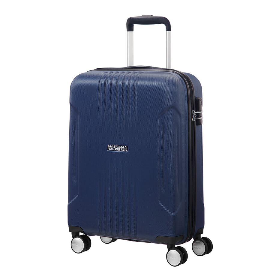 фото Чемодан american tourister 4-х колесный темно-синий 40х20х55 см