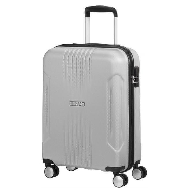 фото Чемодан american tourister 4-х колесный серебряный 40х20х55 см