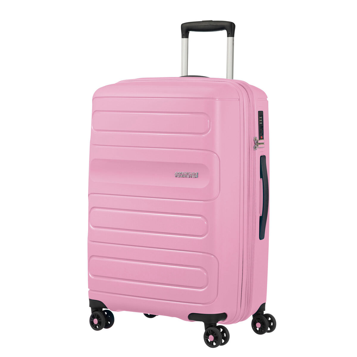 фото Чемодан american tourister 4-х колесный розовый 46х28,5х67,5 см