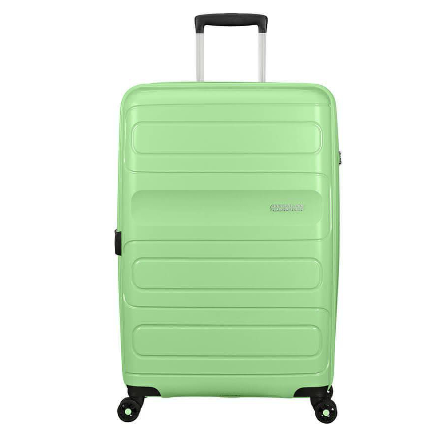 фото Чемодан american tourister 4-х колесный светло-зеленый 50х31х77 см