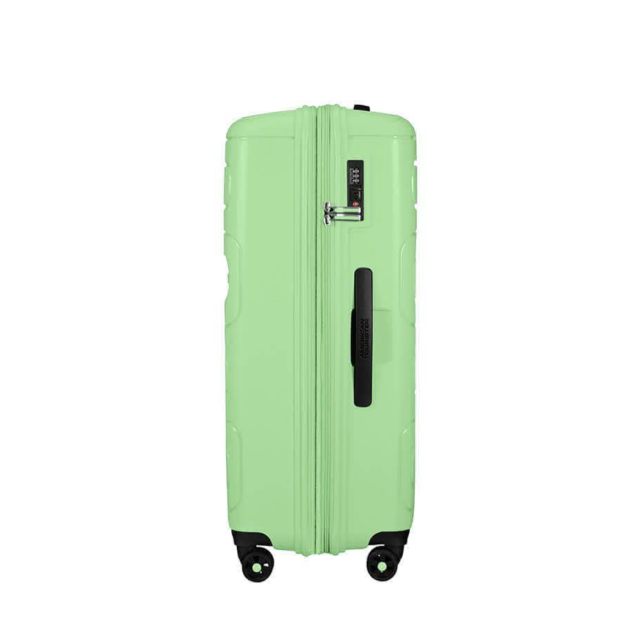 фото Чемодан american tourister 4-х колесный светло-зеленый 50х31х77 см