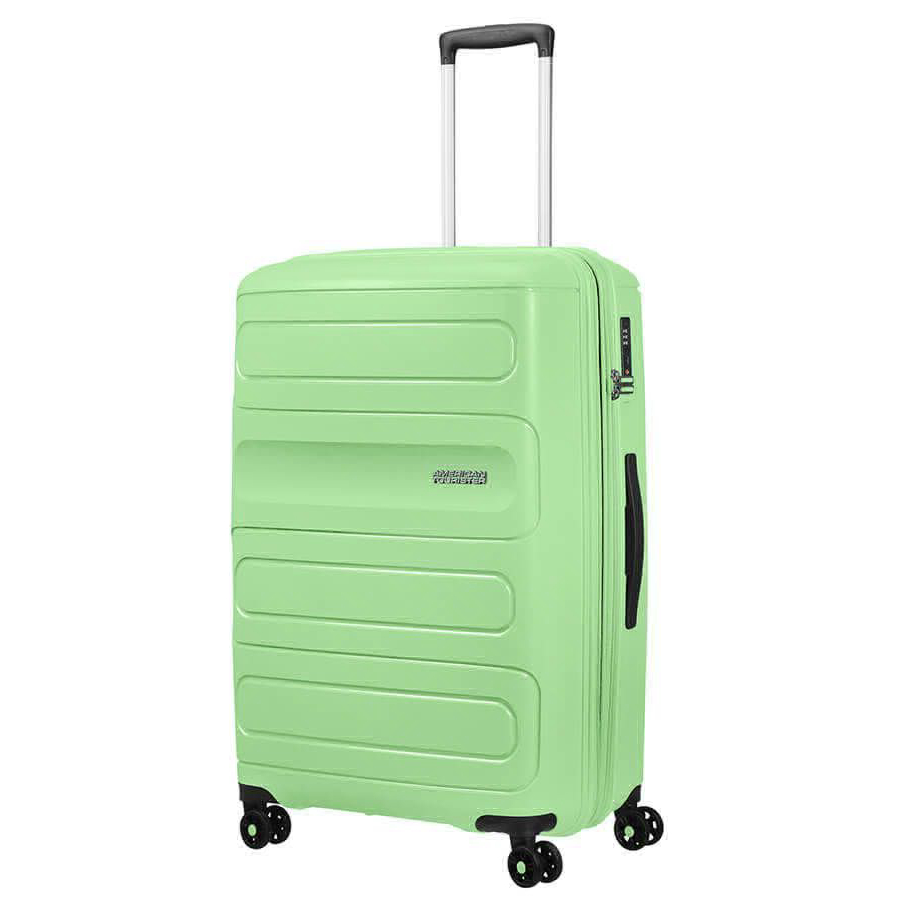 фото Чемодан american tourister 4-х колесный светло-зеленый 50х31х77 см