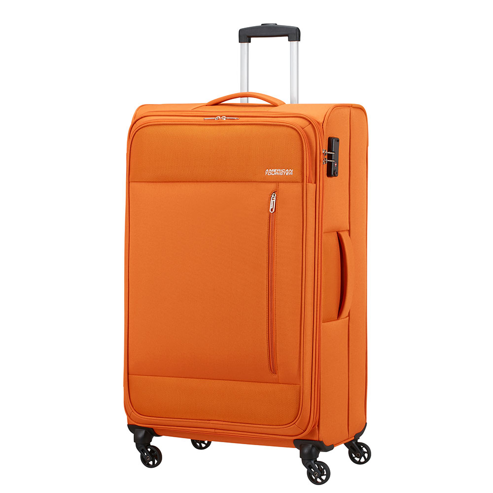 фото Чемодан american tourister 4-х колесный оранжевый 47х29х80 см