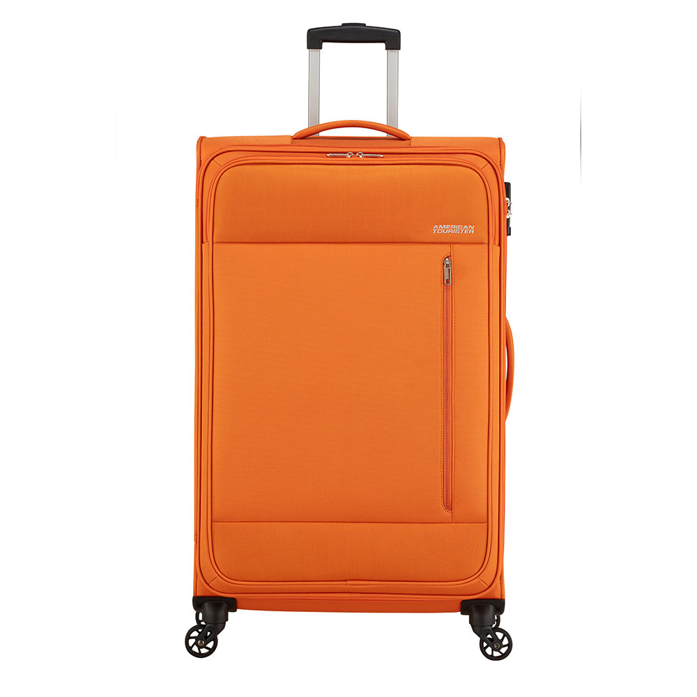 фото Чемодан american tourister 4-х колесный оранжевый 47х29х80 см