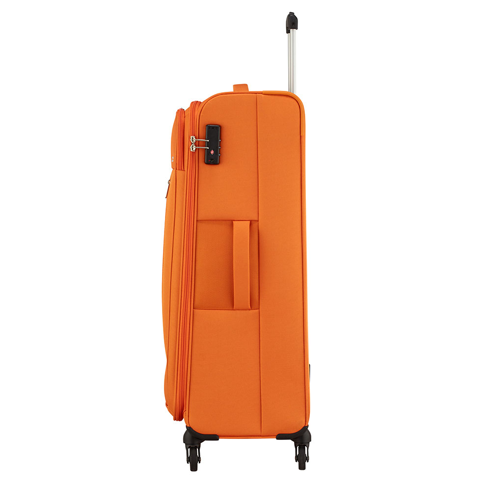 фото Чемодан american tourister 4-х колесный оранжевый 47х29х80 см