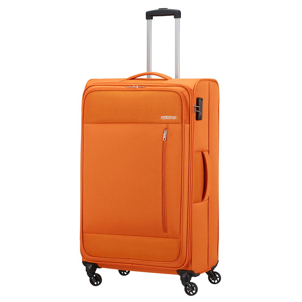 фото Чемодан american tourister 4-х колесный оранжевый 47х29х80 см