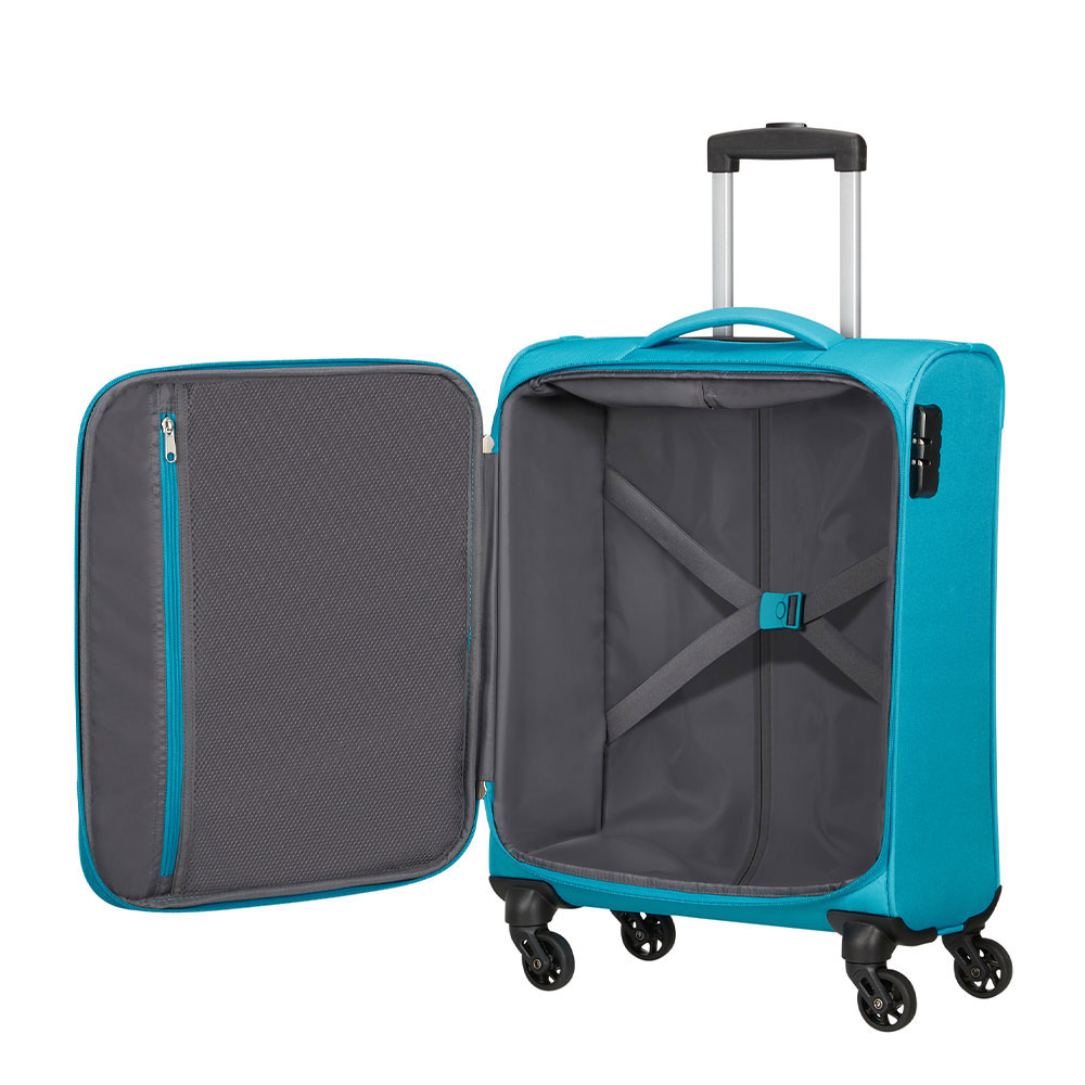 фото Чемодан american tourister 4-х колесный бирюзовый 40х20х55 см