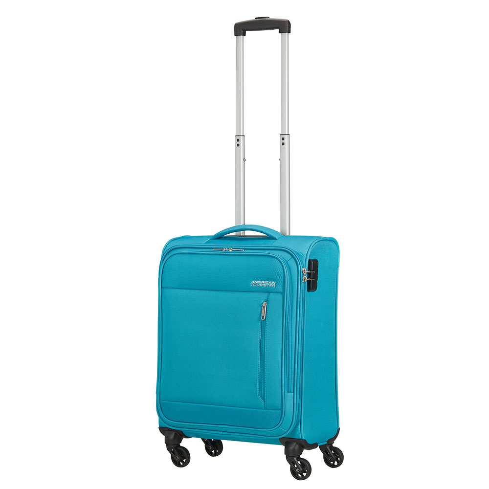 фото Чемодан american tourister 4-х колесный бирюзовый 40х20х55 см