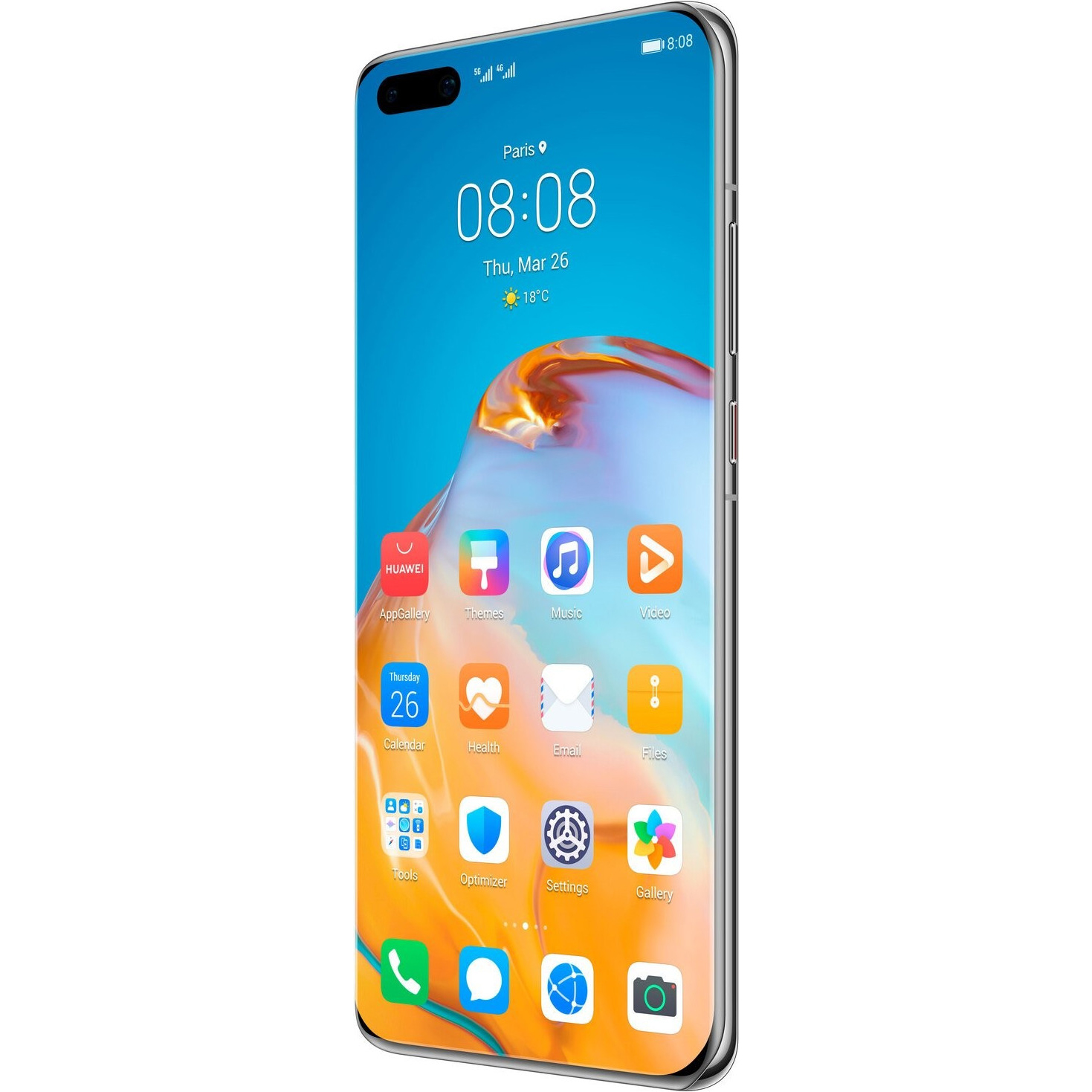 фото Смартфон huawei p40 pro 256gb мерцающий серебристый