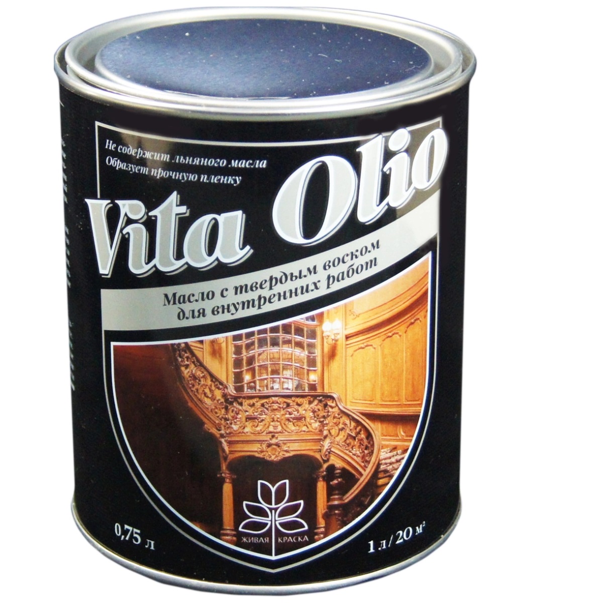 Масло VITA OLIO для внутренних работ с твердым воском шелковисто-матовое цвет сосна. 0,75 л.