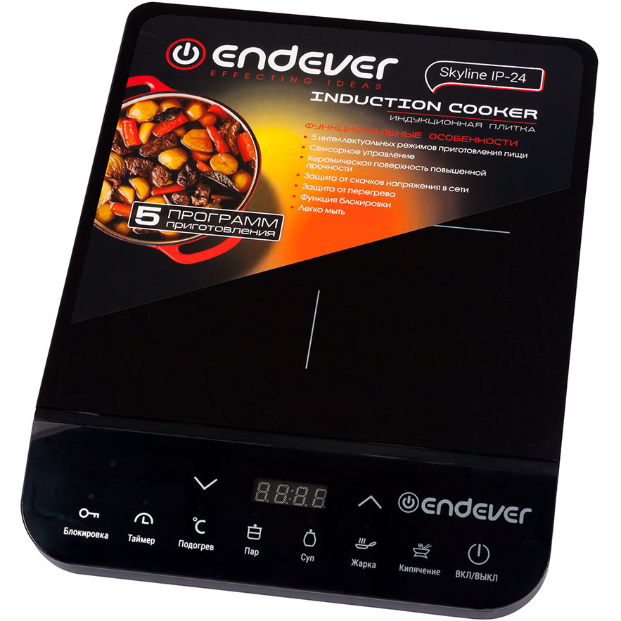 Индукционная плита Endever Skyline IP-24, цвет черный - фото 2
