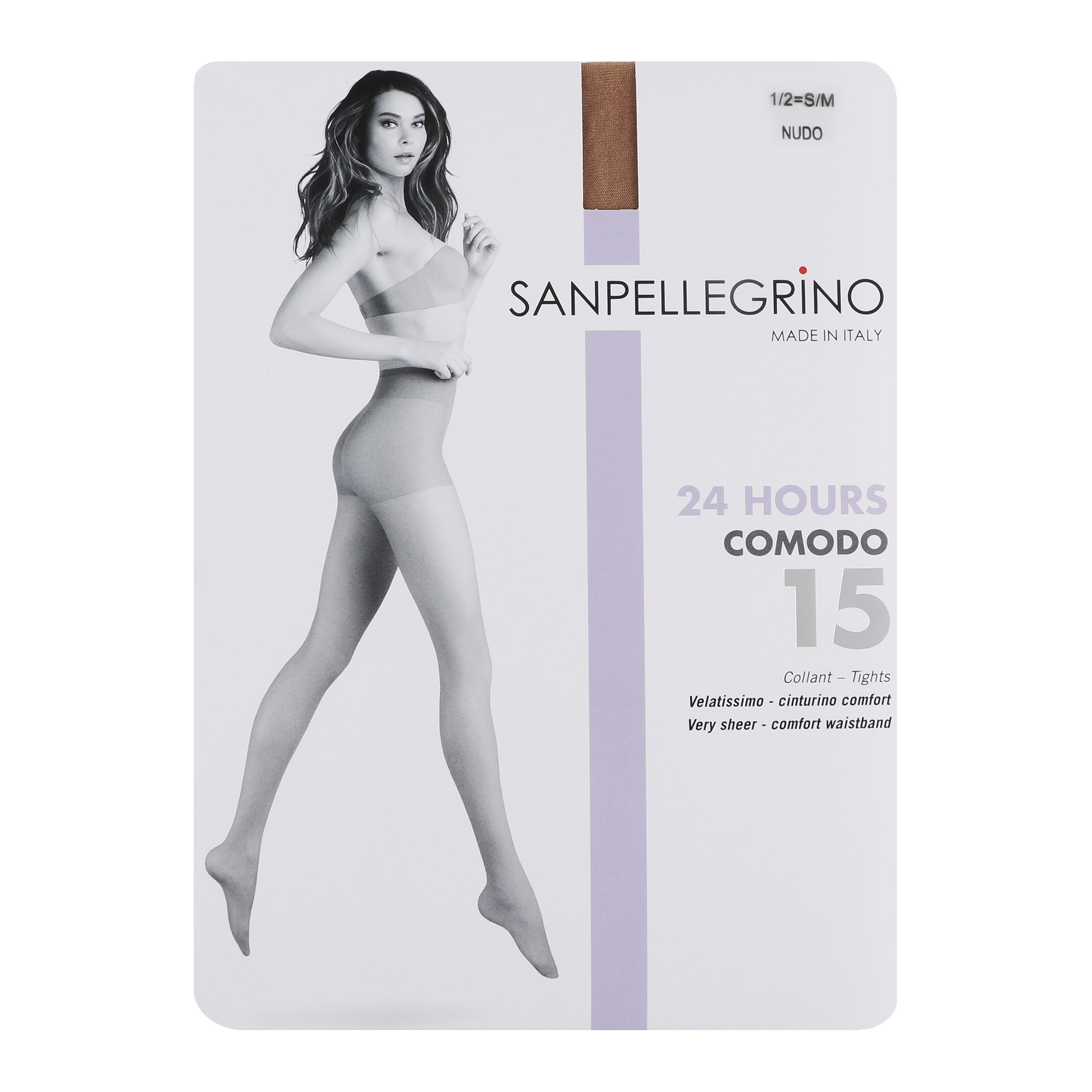 Колготки Sanpellegrino Comodo 15 Nudo S/M, цвет светло-бежевый, размер 1/2 - фото 1