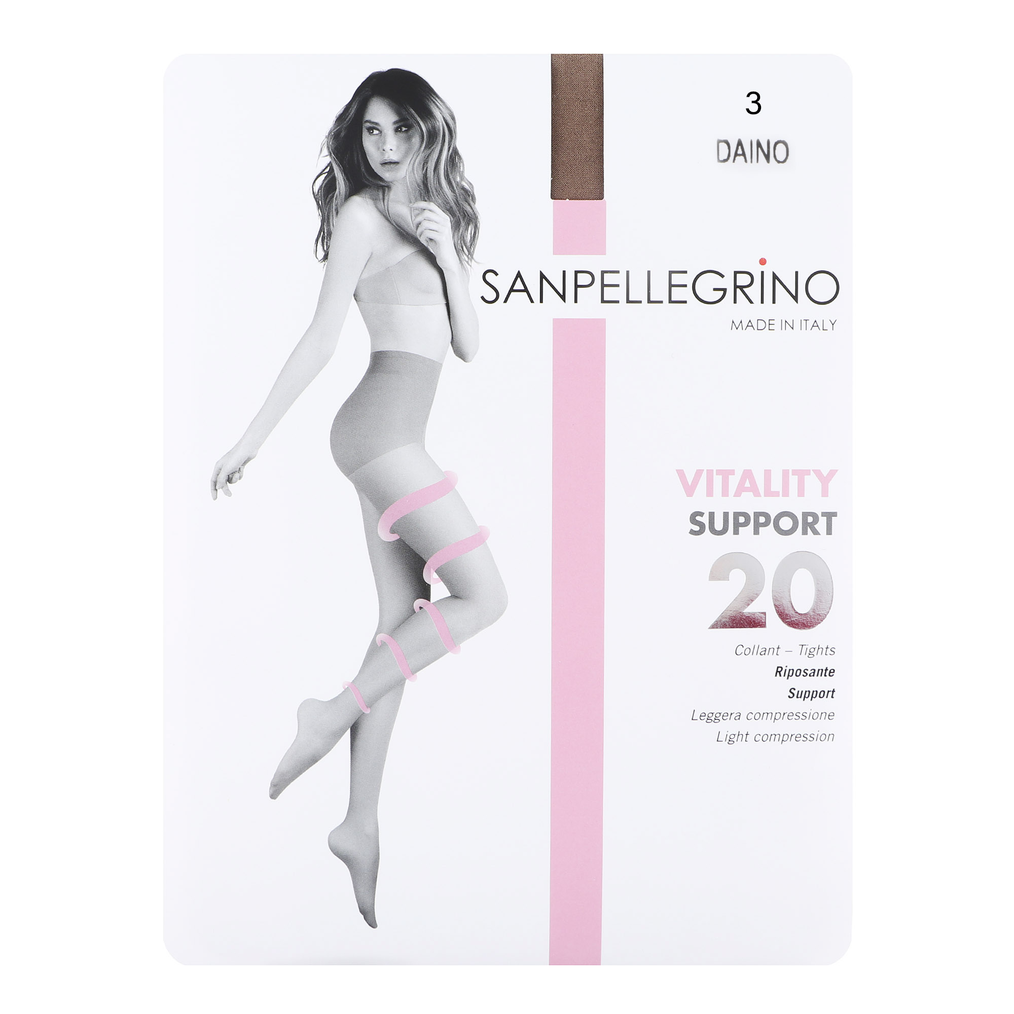 Колготки Sanpellegrino Support 20 Daino L, цвет коричневый, размер 3 - фото 1