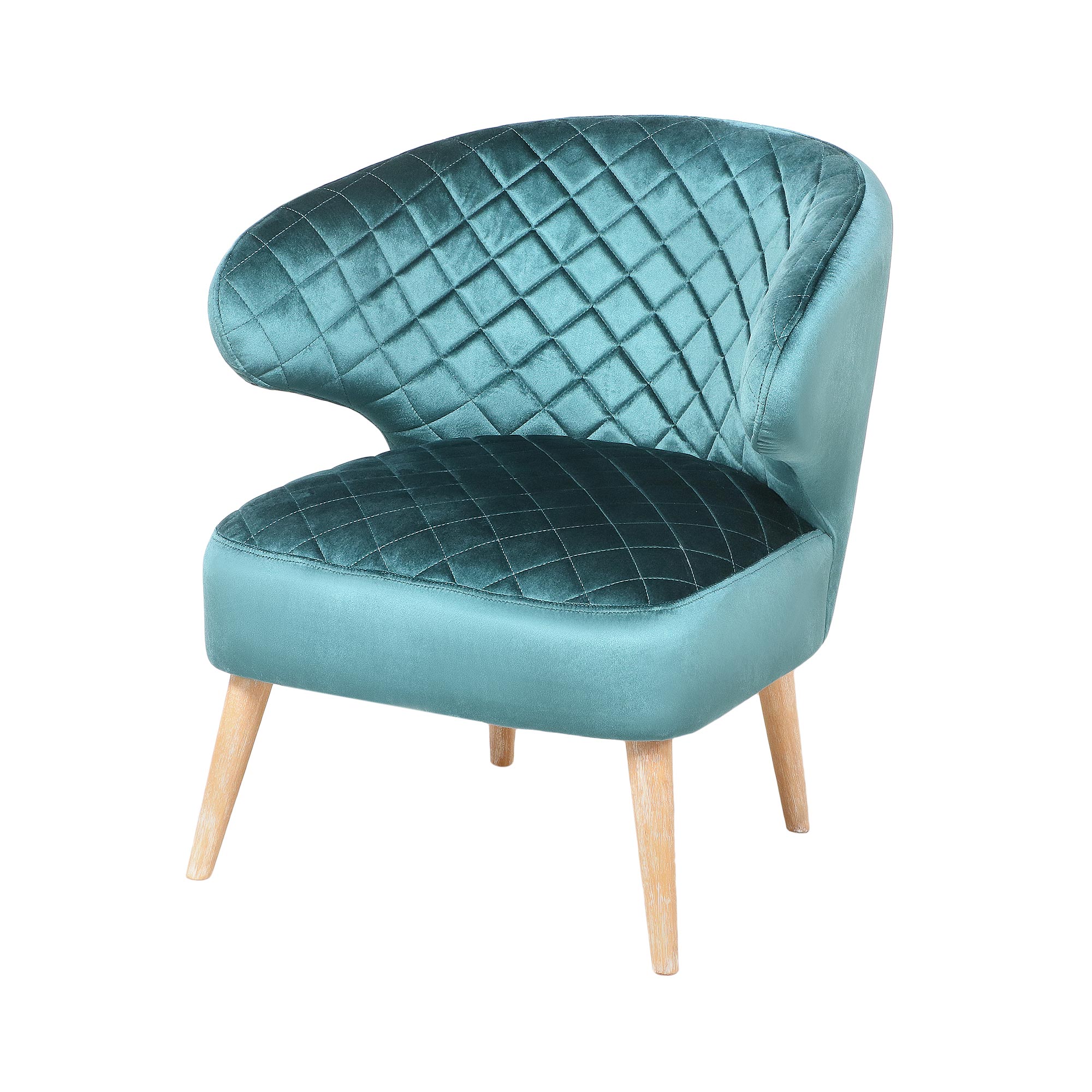 фото Кресло bizzotto furniture bertrand сине-зеленый 67х63х73/41 см