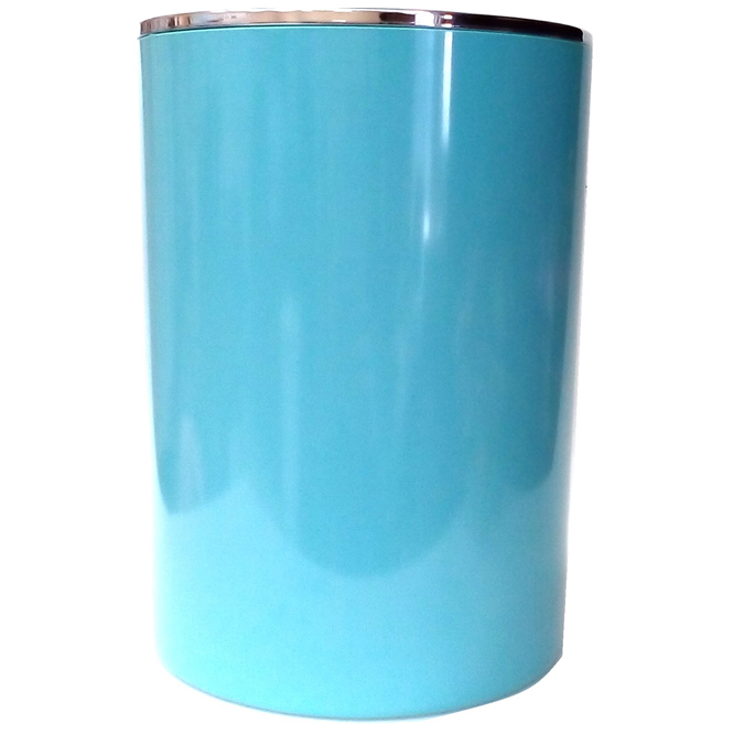 Урна Primanova Lenox с вращающейся крышкой голубая 18,5х25,5 см, цвет голубой - фото 1