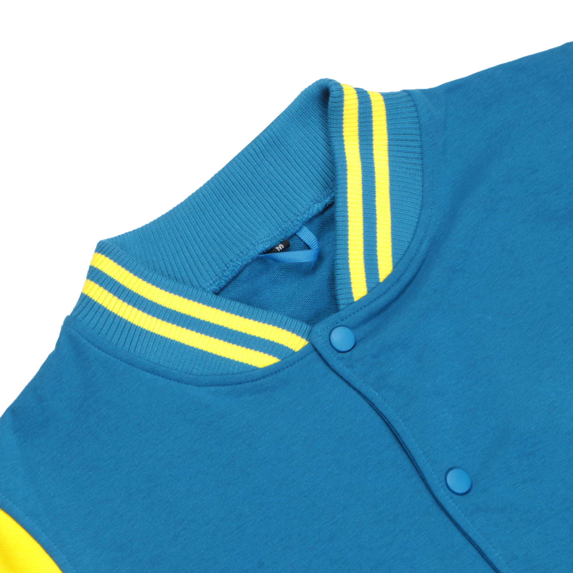 фото Бомбер garment тёмно-синий/жёлтый l хлопок