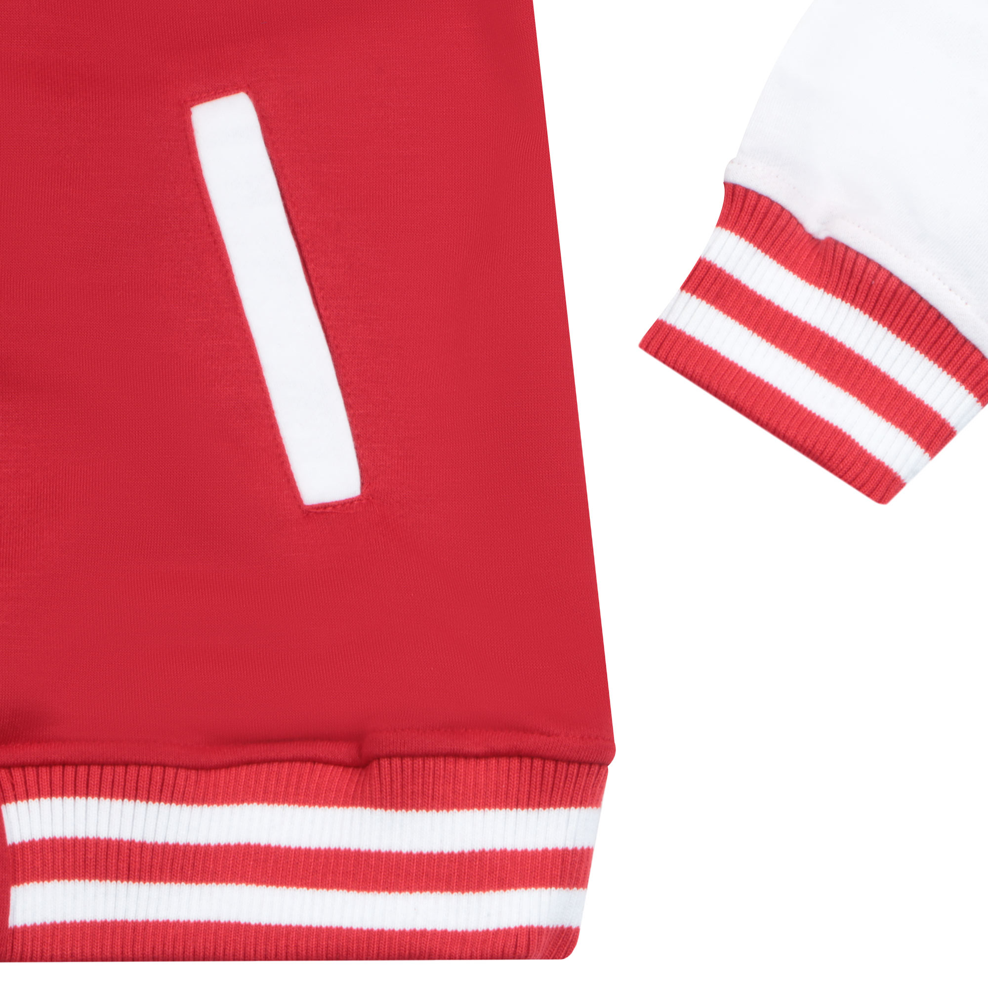 Бомбер Garment красный/белый XL хлопок, размер XL - фото 2