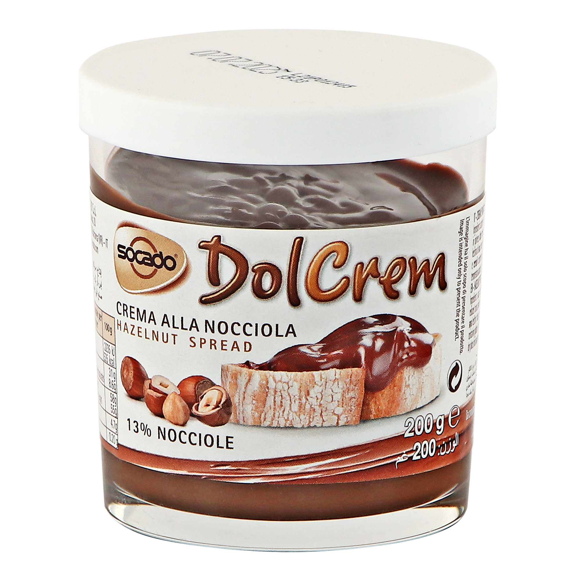Паста шоколадно-молочная Socado Dolcrem лесной орех 200 г