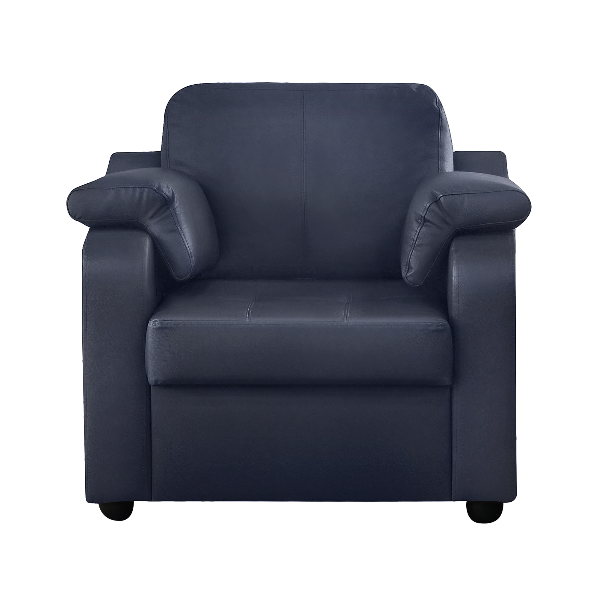 Кресло ФС Надия натуральная кожа 89x88x88 темно-синий - фото 2