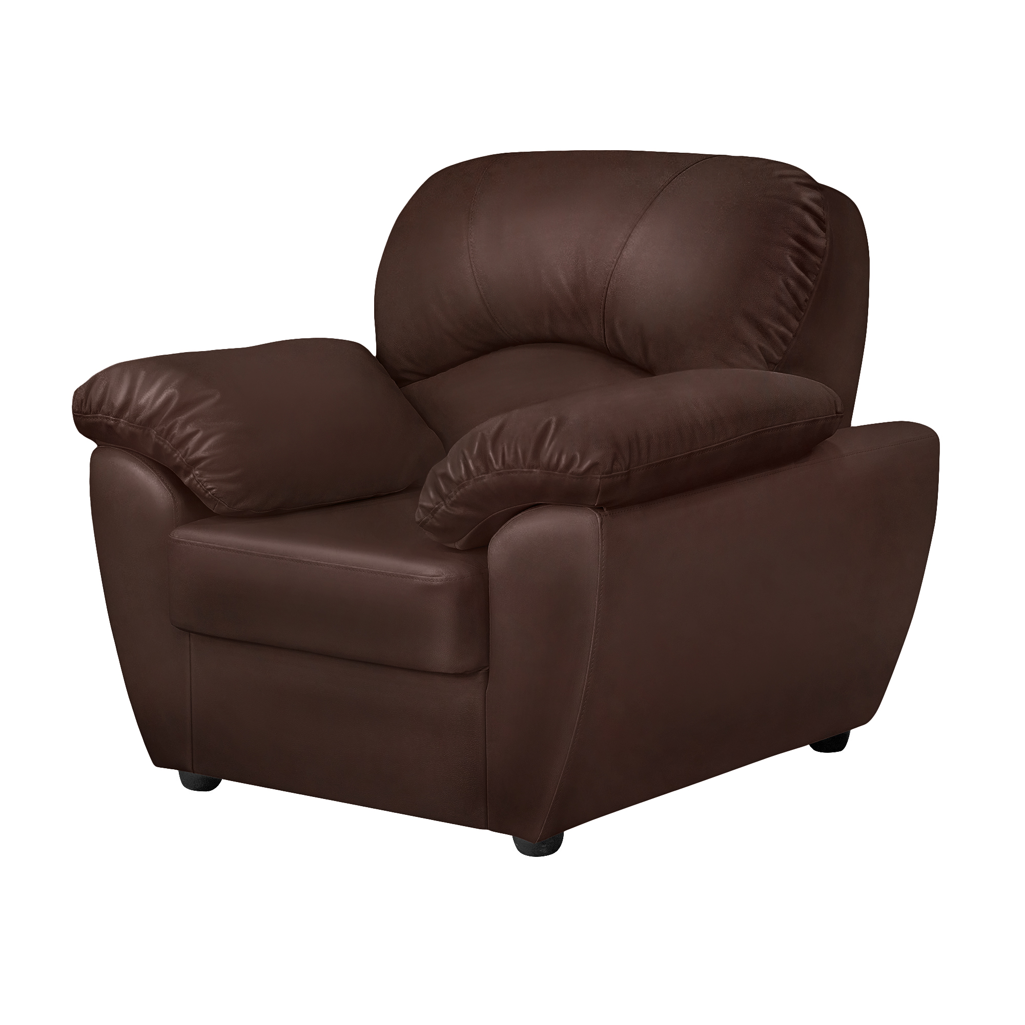 Кресло ФС Нона натуральная кожа красно-коричневое 104x93x95, цвет черный - фото 1