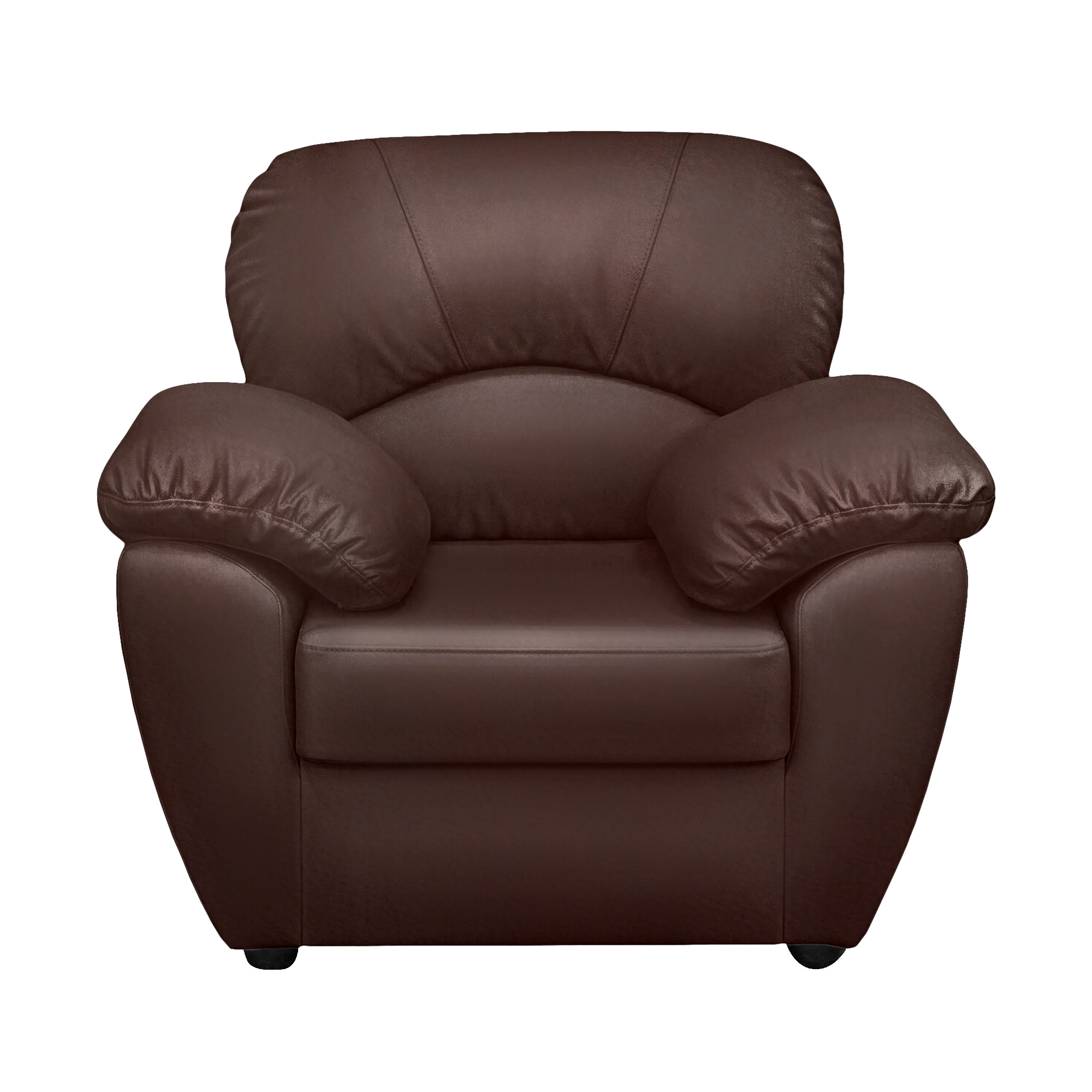 Кресло ФС Нона натуральная кожа красно-коричневое 104x93x95, цвет черный - фото 2