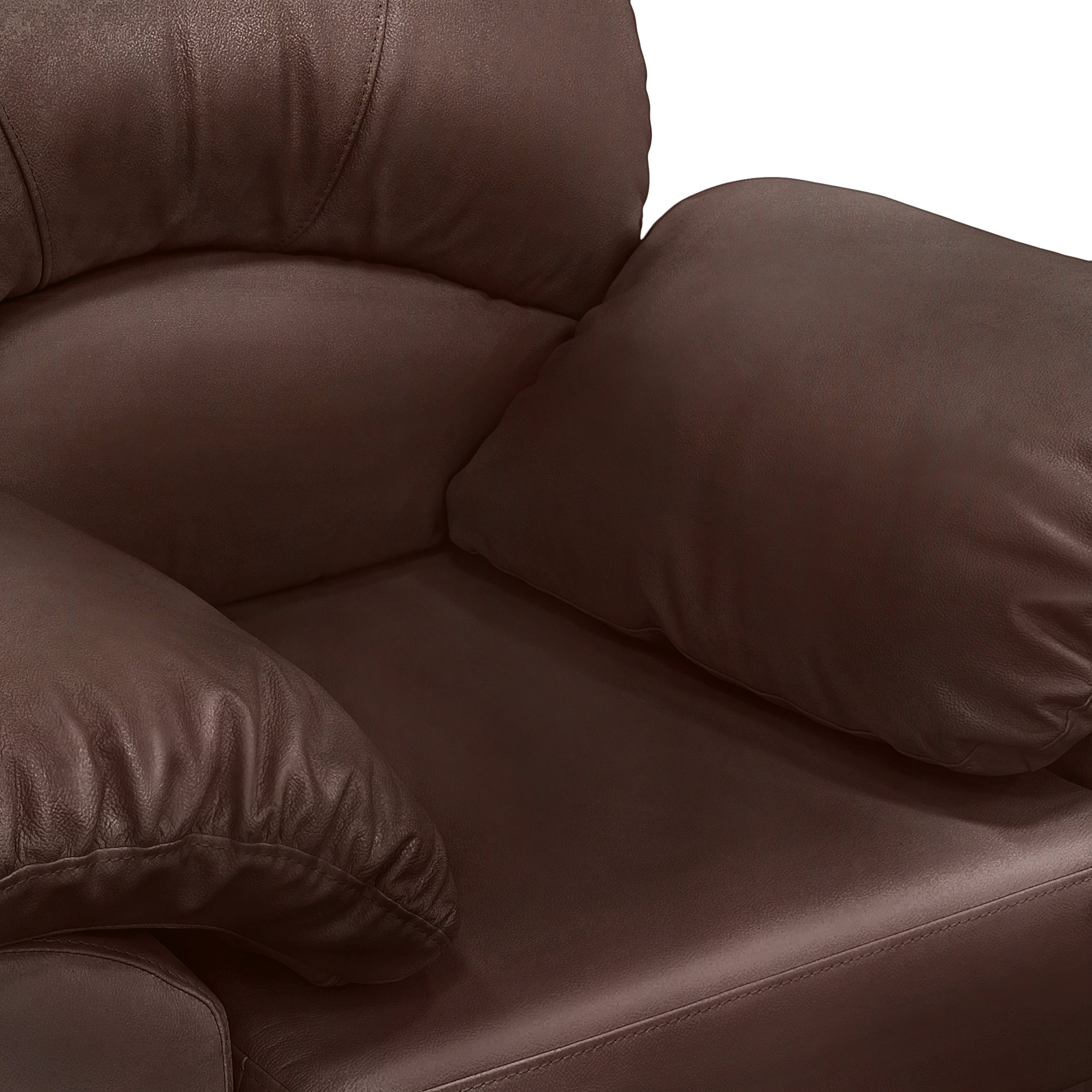 Кресло ФС Нона натуральная кожа красно-коричневое 104x93x95, цвет черный - фото 3