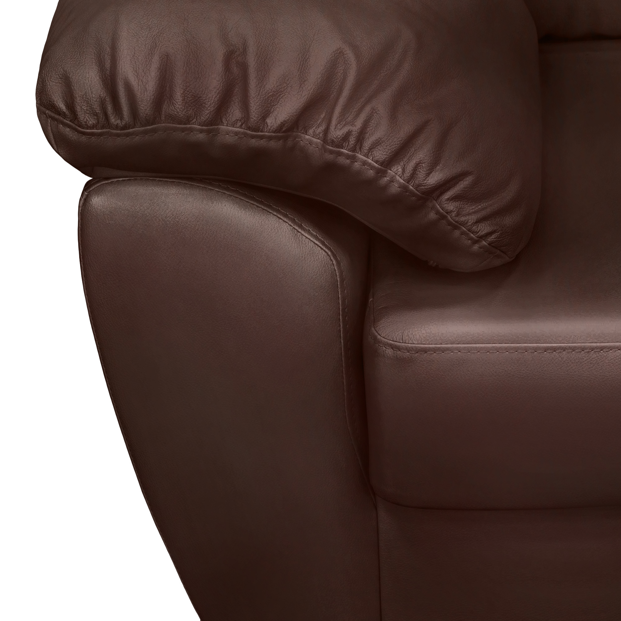 Кресло ФС Нона натуральная кожа красно-коричневое 104x93x95, цвет черный - фото 4