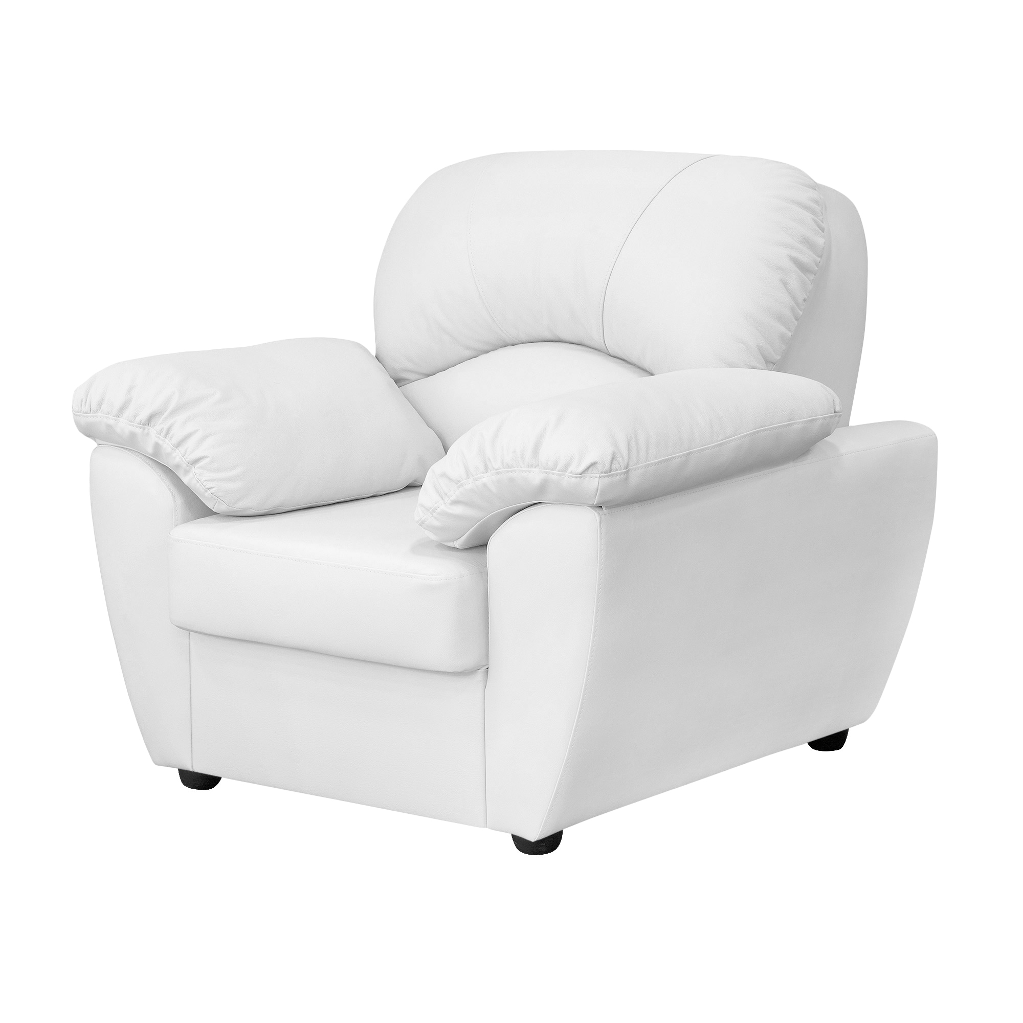 Кресло ФС Нона натуральная кожа белое 104x93x95, цвет черный - фото 1