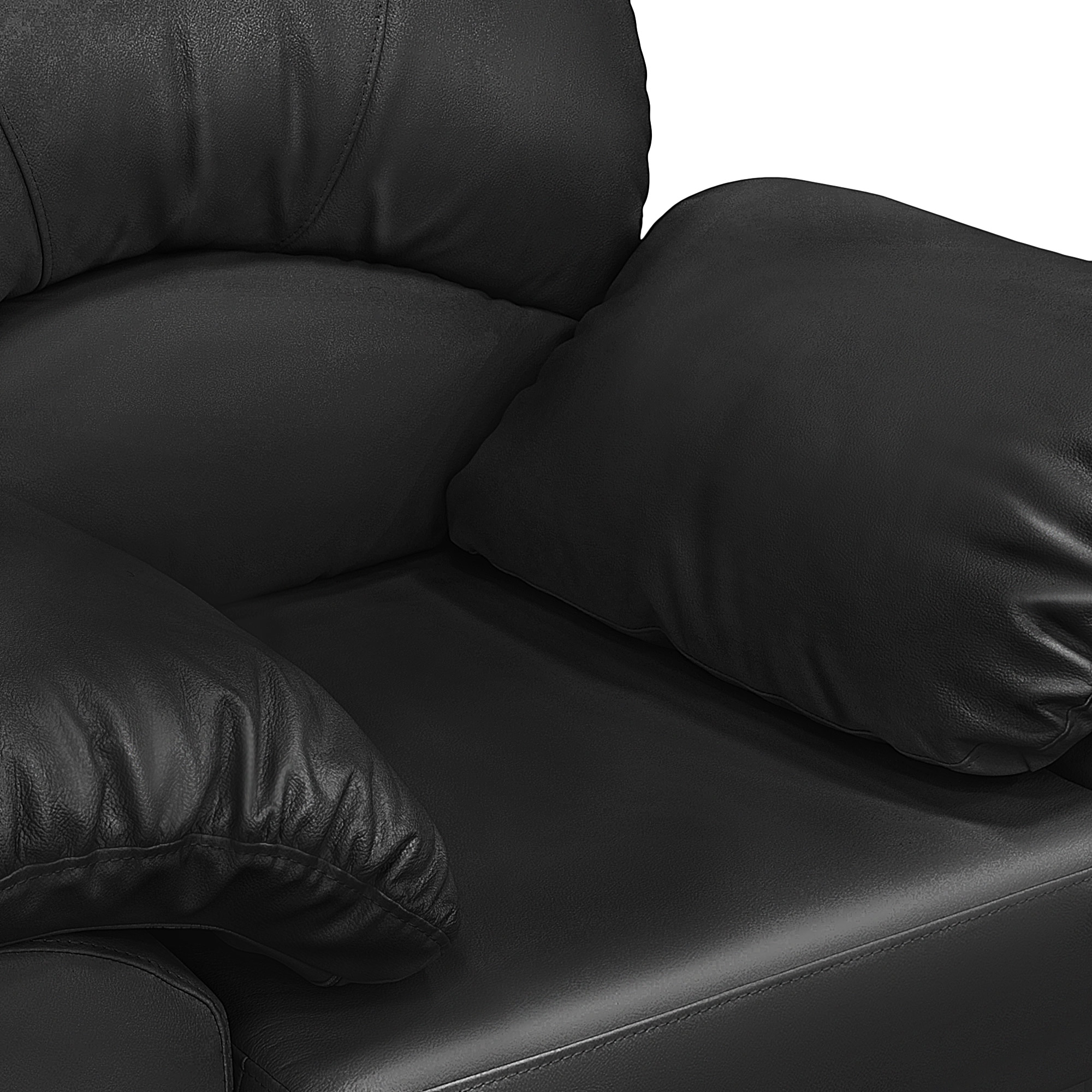 Кресло ФС Нона натуральная кожа черное 104x93x95, цвет черный - фото 3