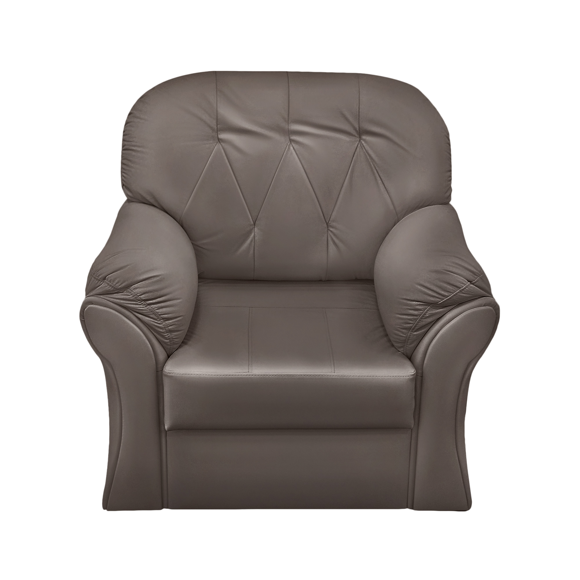 Кресло ФС Ноа натуральная кожа 110x98x95 серое, цвет нержавеющая сталь - фото 2